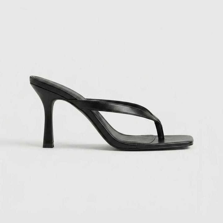 Women's Comfy Heeled Sandals with Square Toe
