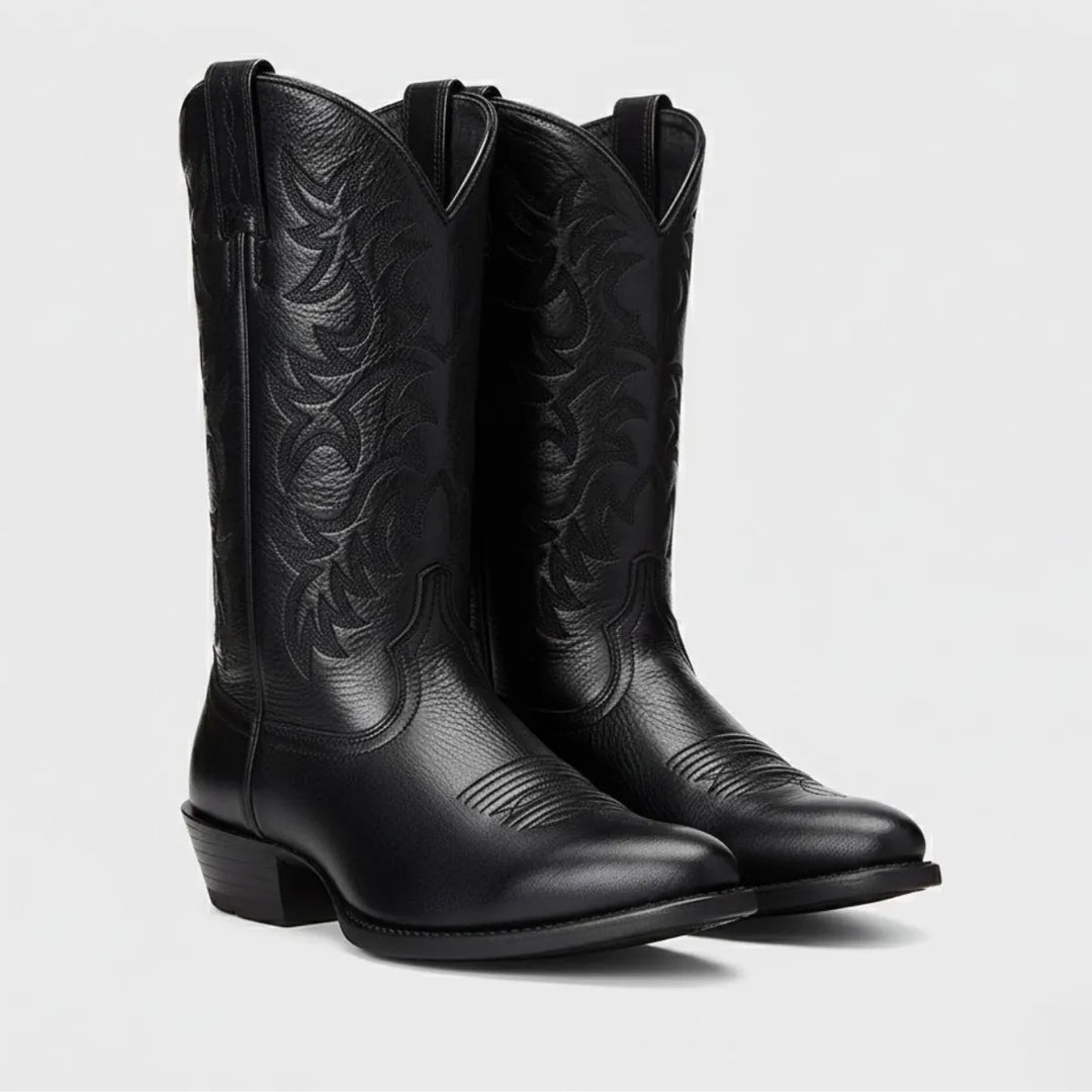 Women's Comfy Knee High Cowboy Boots with Side Zip