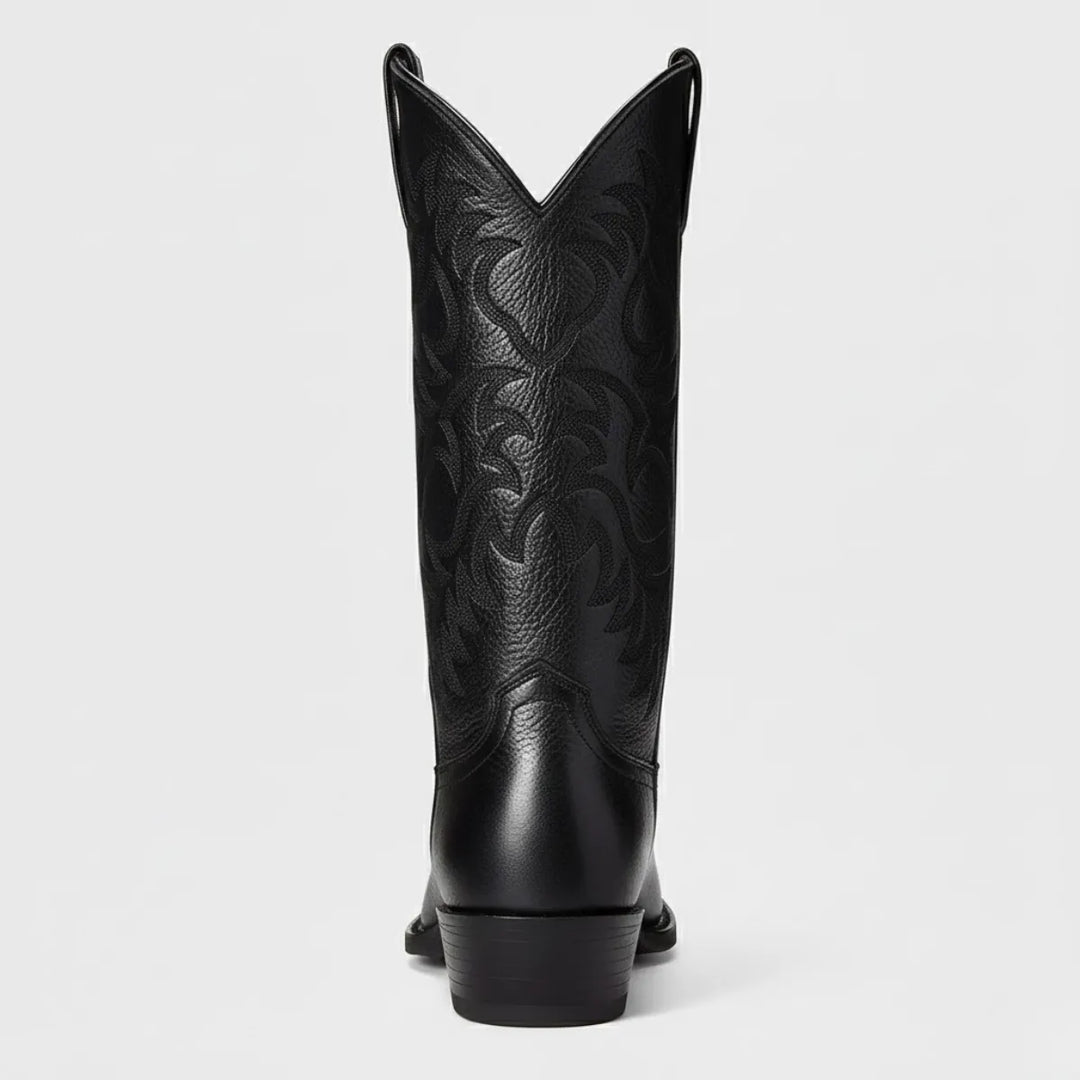 Women's Comfy Knee High Cowboy Boots with Side Zip