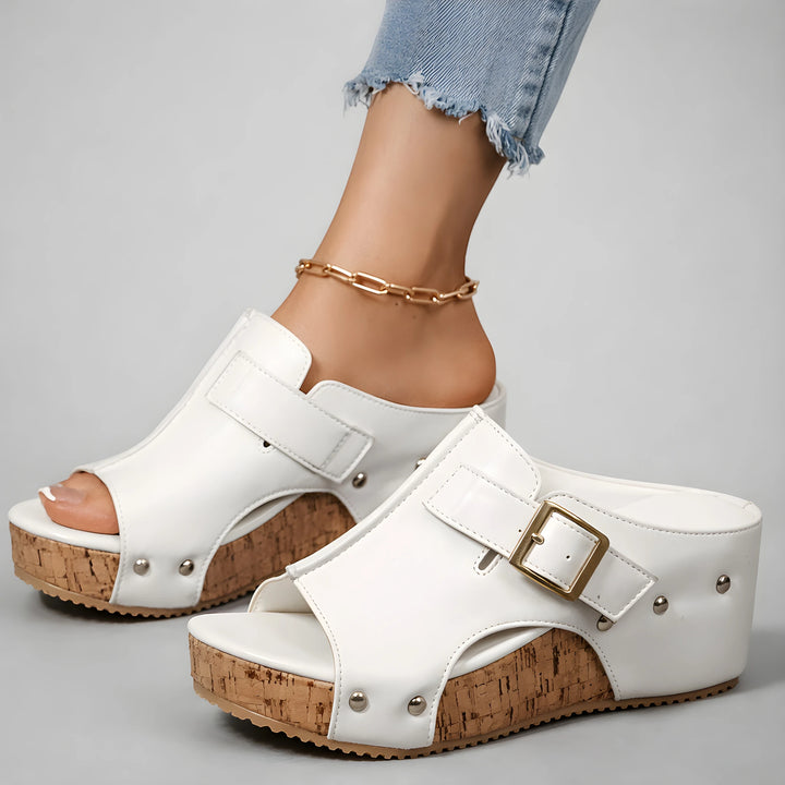 Women's Comfy Platform Sandals with Adjustable Strap