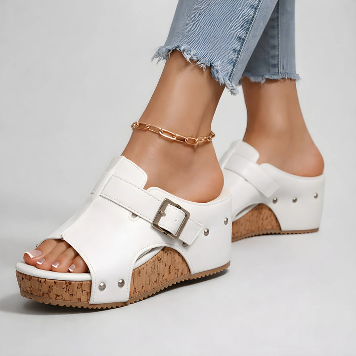 Women's Comfy Platform Sandals with Adjustable Strap