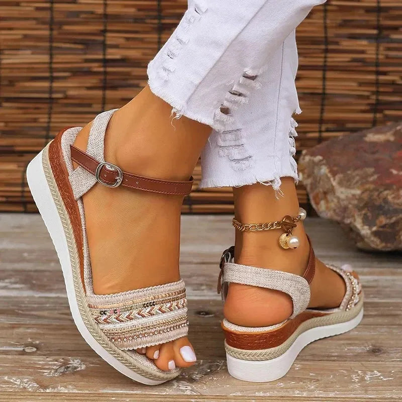 Women's Comfy Platform Sandals with Anti Slip