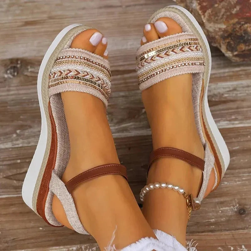 Women's Comfy Platform Sandals with Anti Slip
