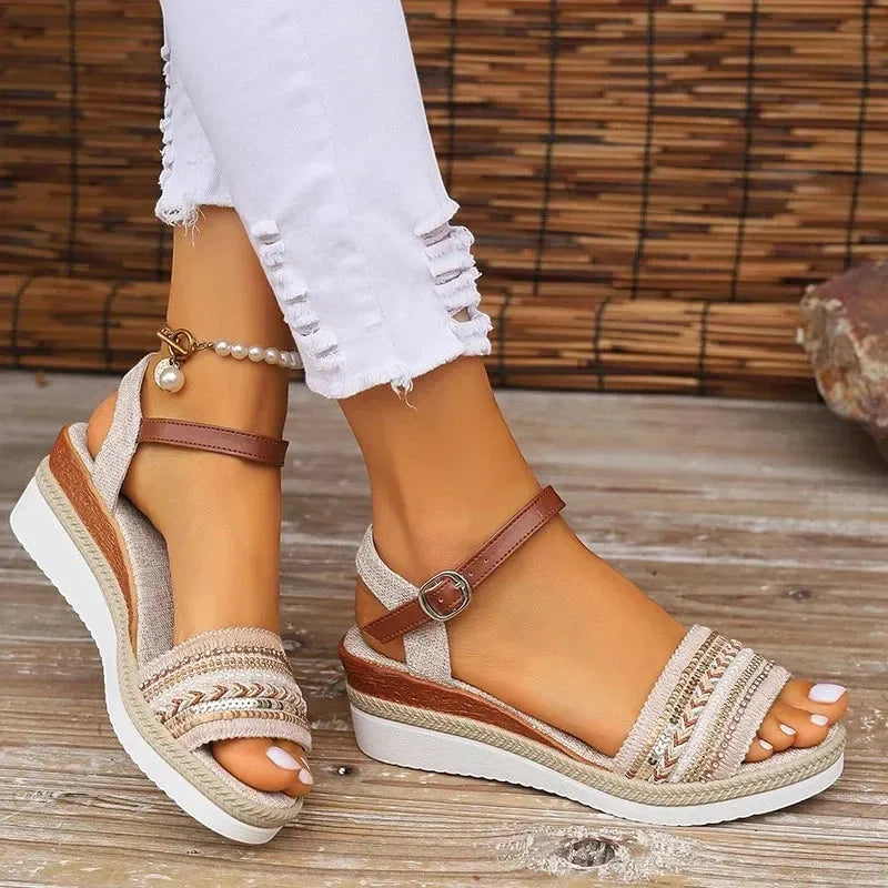 Women's Comfy Platform Sandals with Anti Slip
