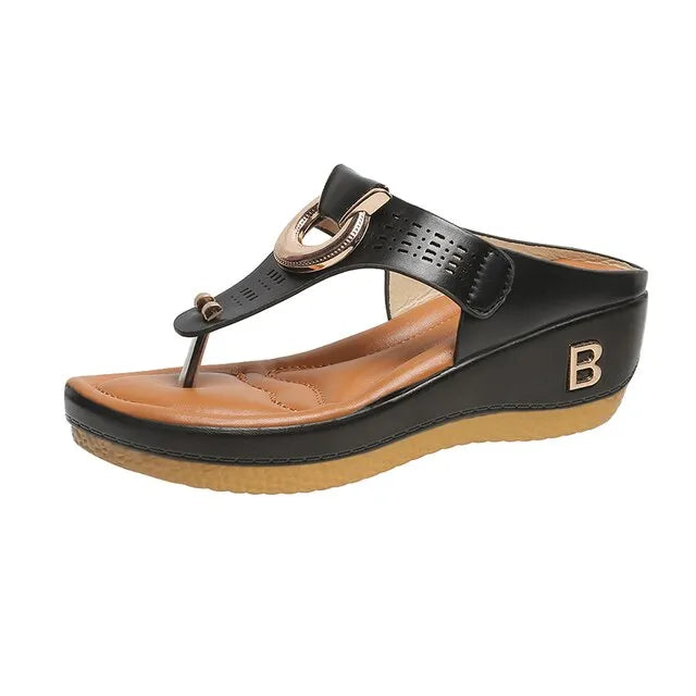 Women's Comfy Platform Sandals with Contoured Footbed