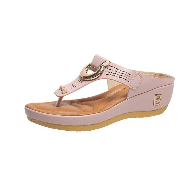 Women's Comfy Platform Sandals with Contoured Footbed