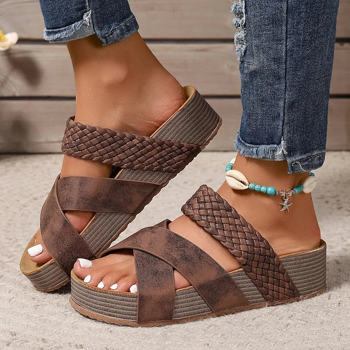 Women's Comfy Platform Sandals with Non Slip Sole