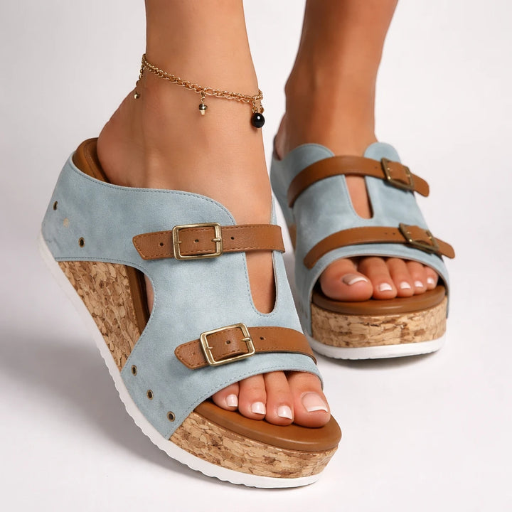 Women's Comfy Platform Sandals with Padded Footbed