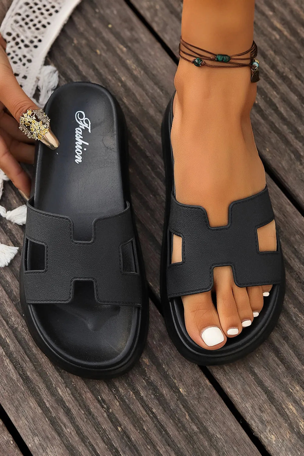 Women's Comfy Platform Sandals with Soft Lining