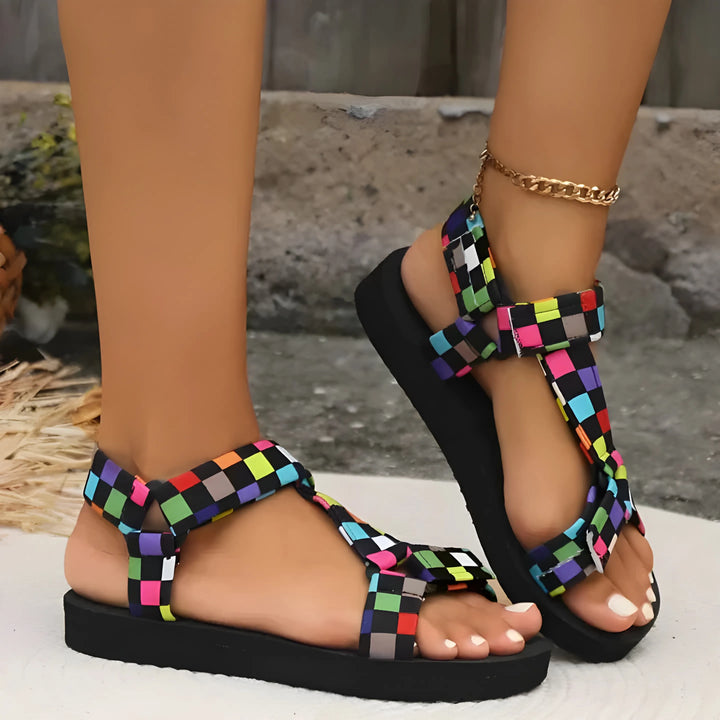Women's Comfy Platform Strappy Sandals with Adjustable Strap