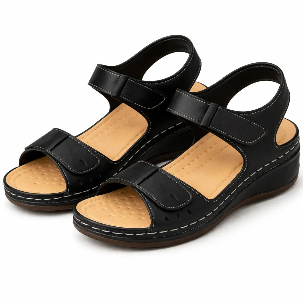 Women's Comfy Sandals with Lightweight Sole and Adjustable Strap