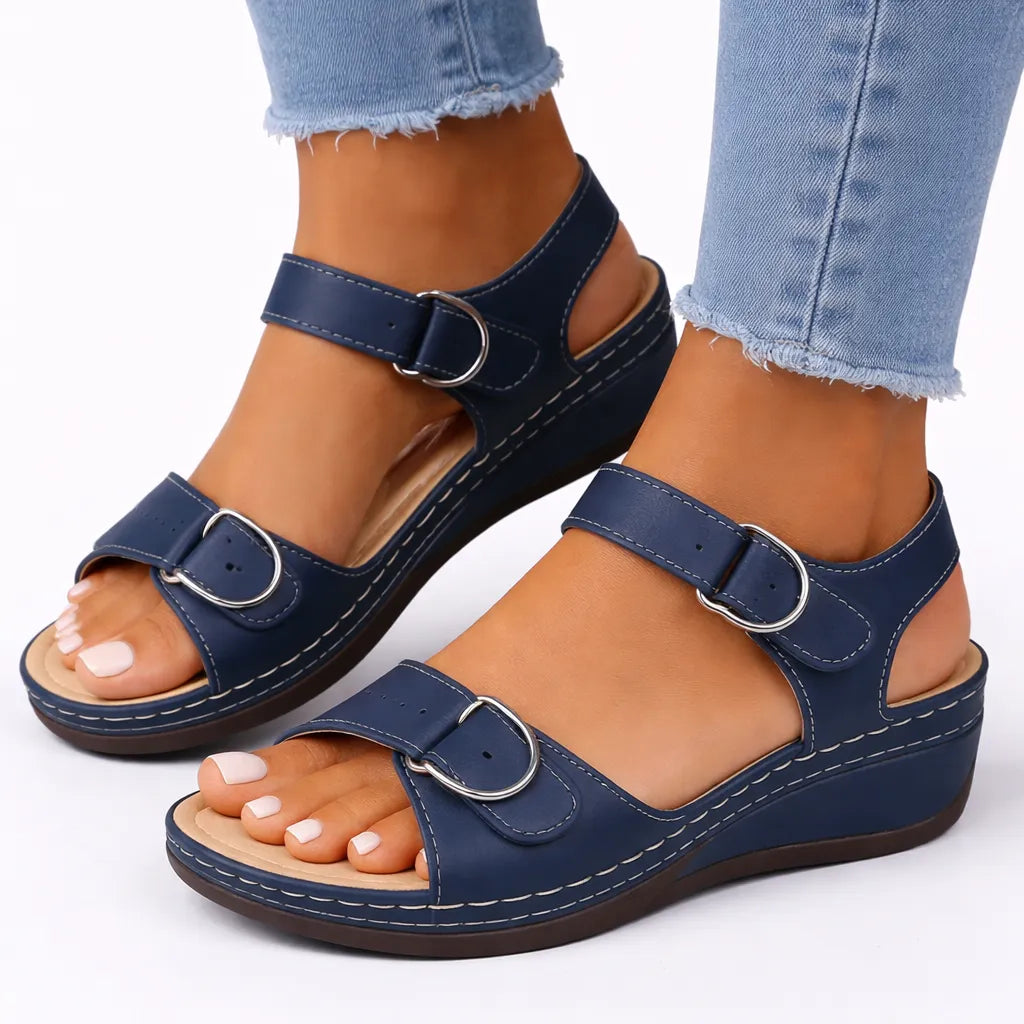 Women's Comfy Sandals with Lightweight Sole and Adjustable Strap