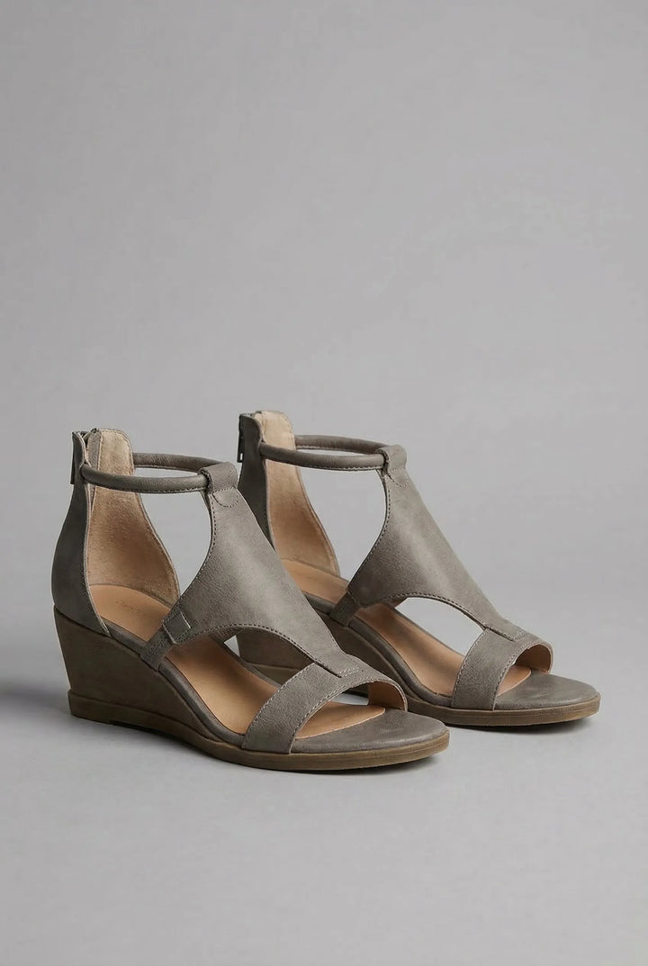 Women's Comfy Strappy Heeled Sandals with Non-Slip Sole