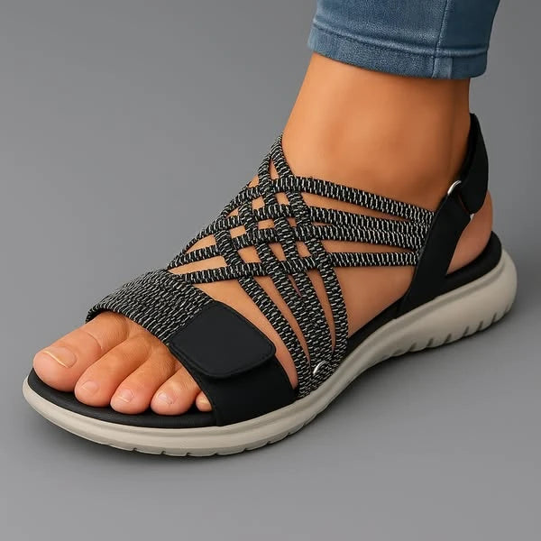 Women's Comfy Strappy Sandals with  Adjustable Strap