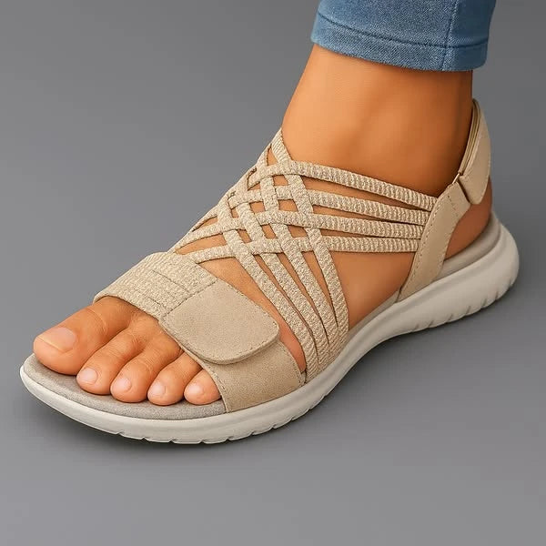 Women's Comfy Strappy Sandals with  Adjustable Strap