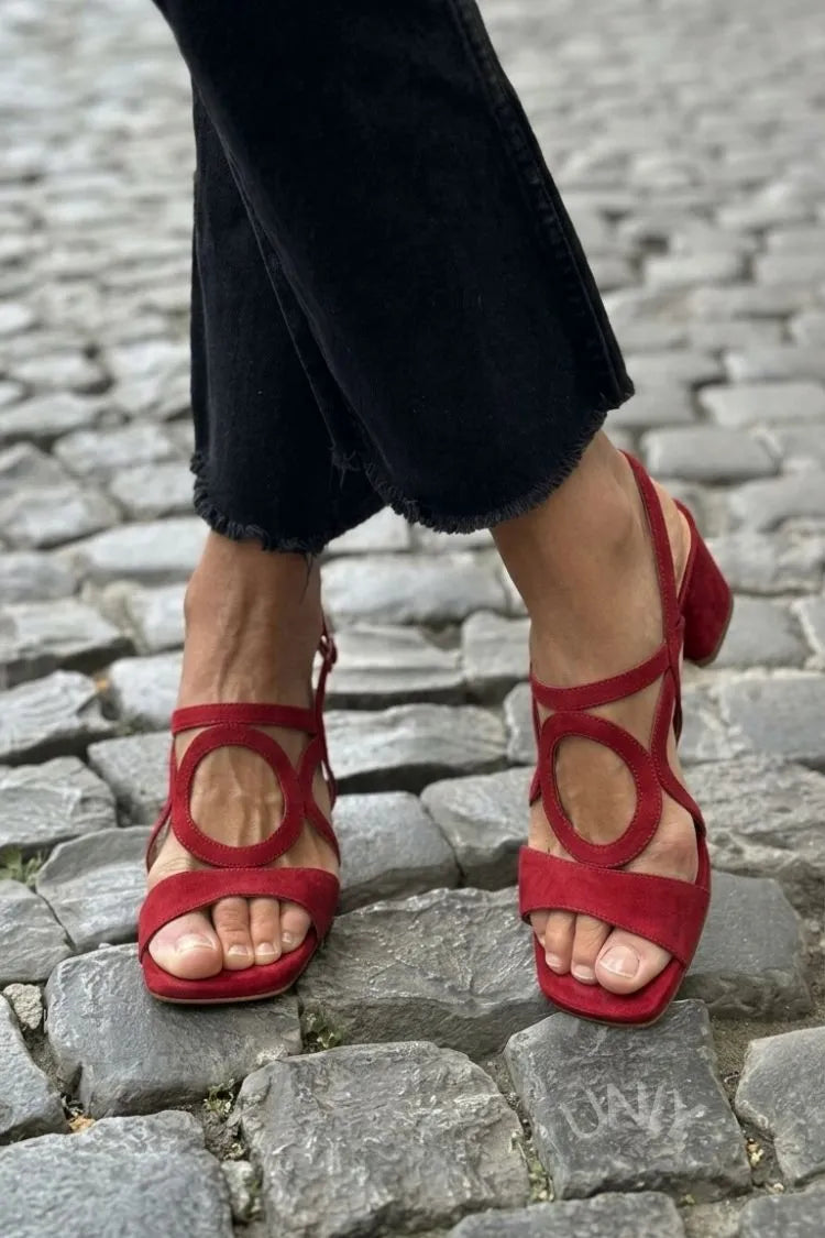 Women's Comfy Strappy Sandals with Block Heel