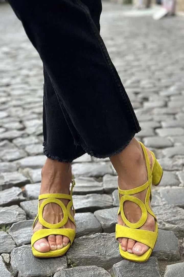 Women's Comfy Strappy Sandals with Block Heel