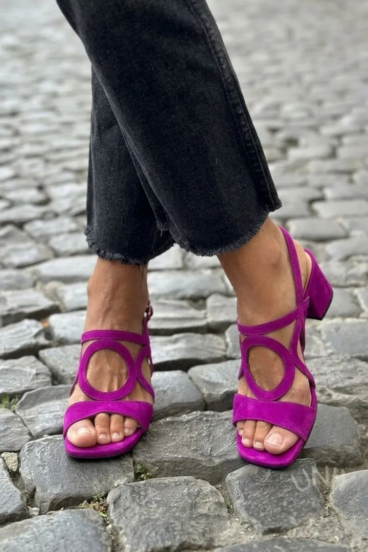 Women's Comfy Strappy Sandals with Block Heel