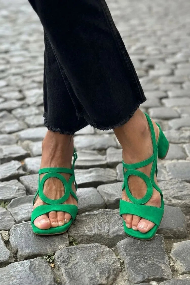 Women's Comfy Strappy Sandals with Block Heel