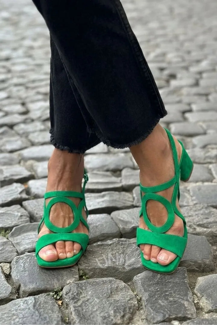 Women's Comfy Strappy Sandals with Block Heel