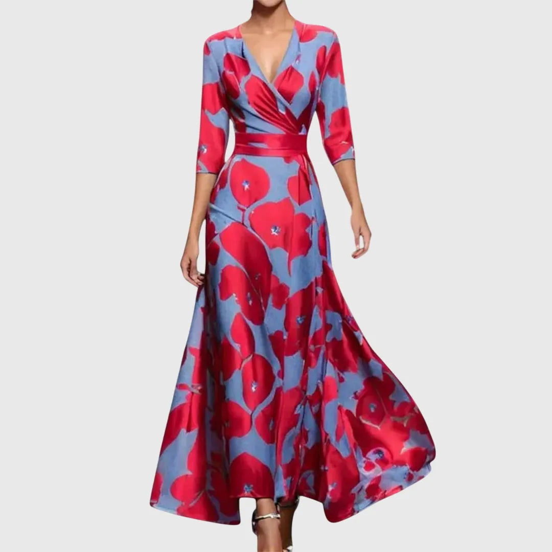 Women's Elegant Formal Maxi Dress with Sleeves