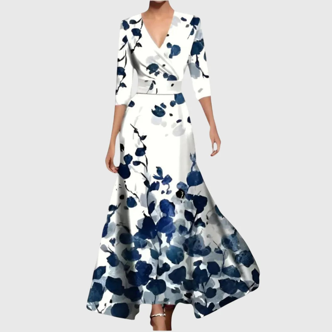 Women's Elegant Formal Maxi Dress with Sleeves