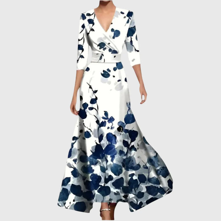 Women's Elegant Formal Maxi Dress with Sleeves