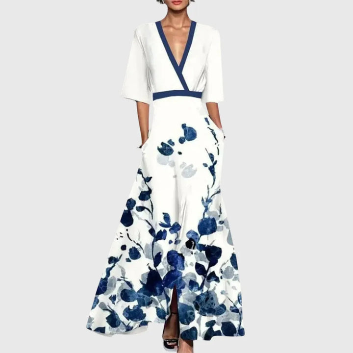 Women's Elegant Formal Maxi Dress with Sleeves