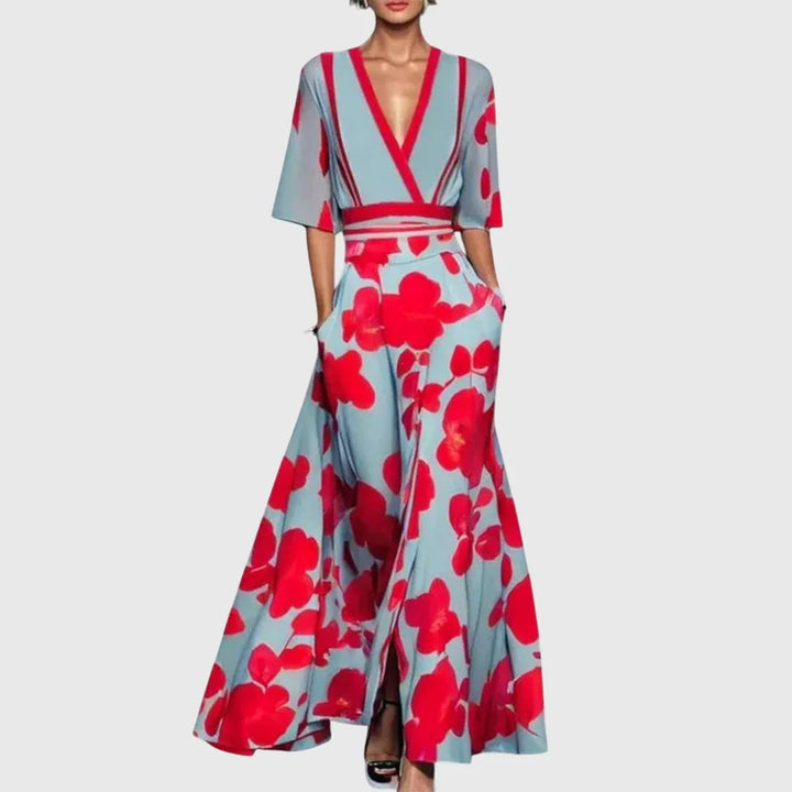 Women's Elegant Formal Maxi Dress with Sleeves