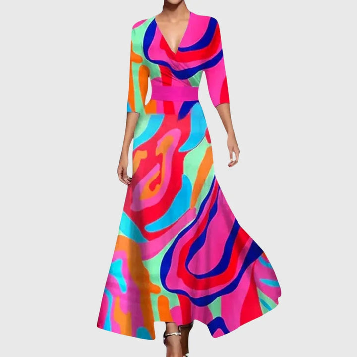 Women's Elegant Formal Maxi Dress with Sleeves
