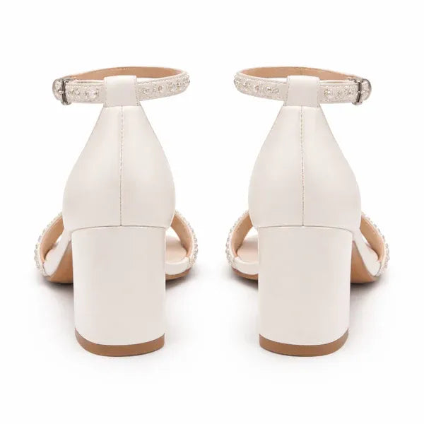 Women's Elegant Heeled Sandals with Adjustable Strap