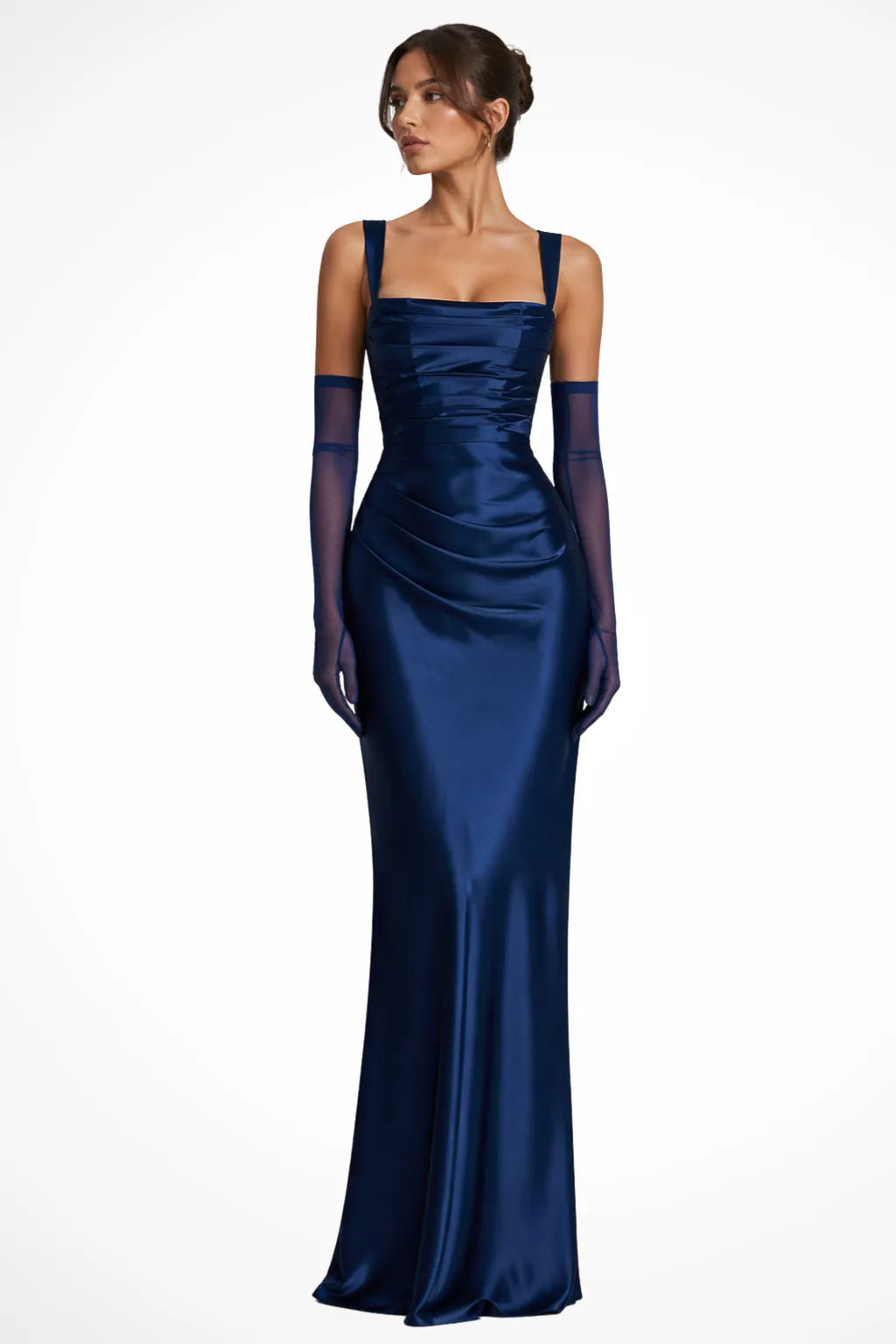 Women's Elegant Party Maxi Dress with Square Neck