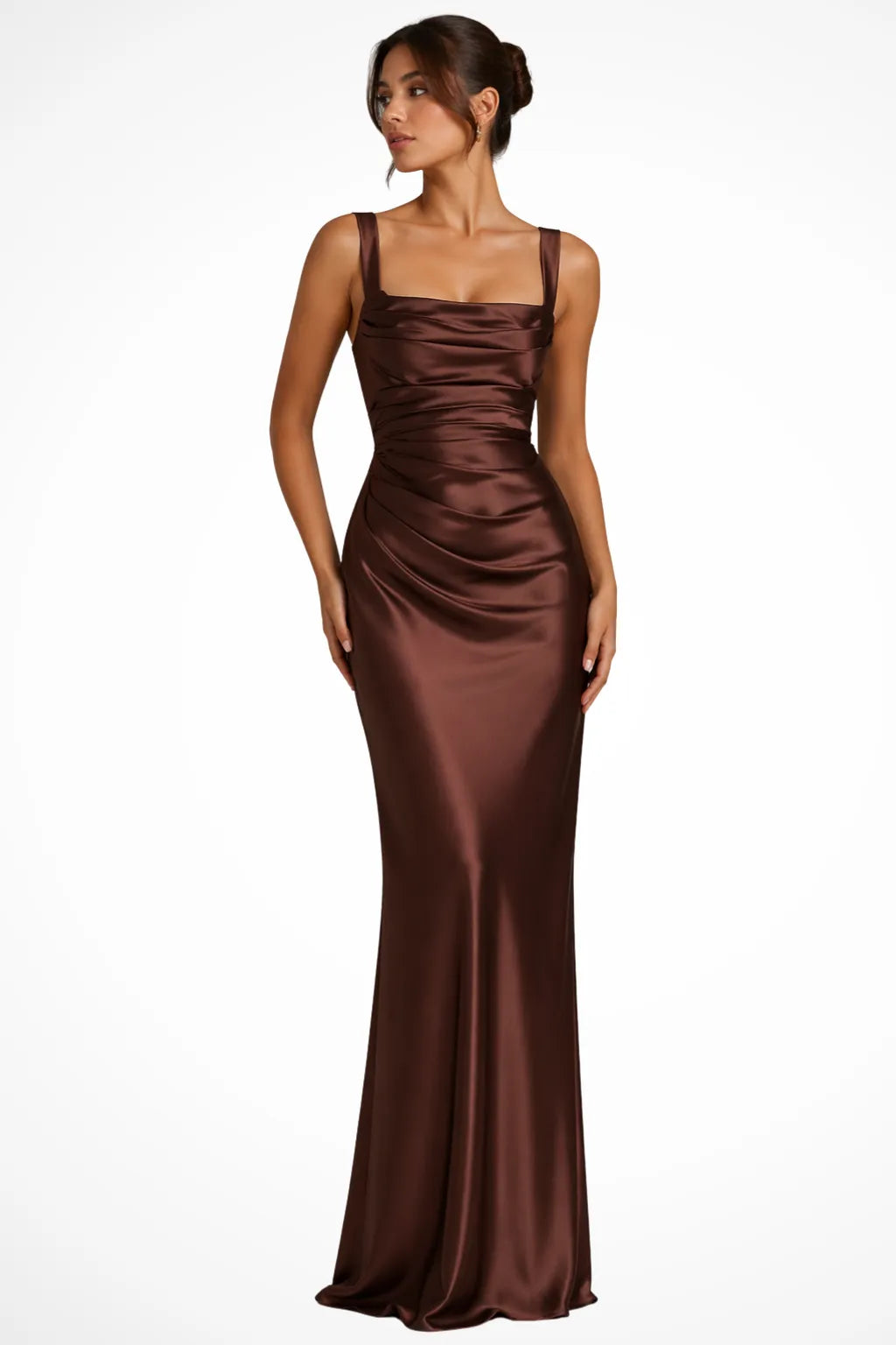 Women's Elegant Party Maxi Dress with Square Neck