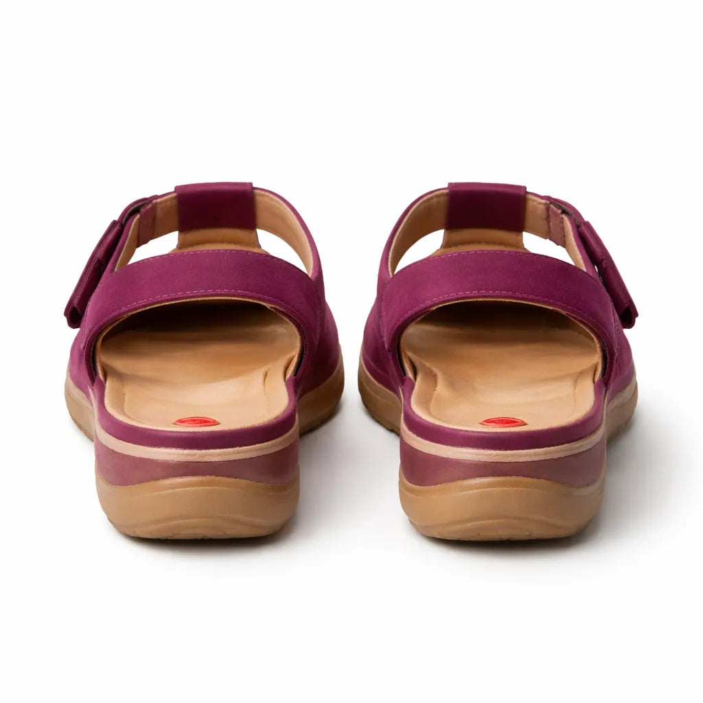 Women's Flat Adjustable Strap Sandals with Arch Support