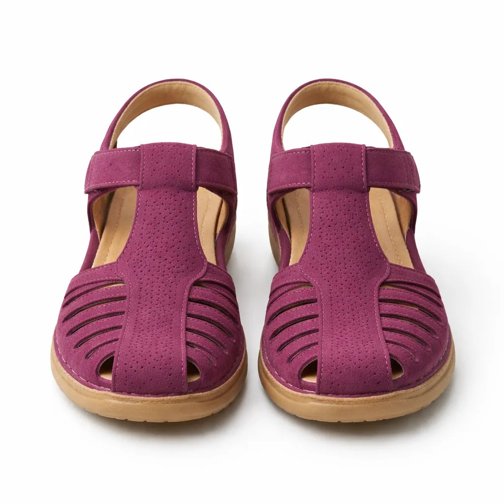 Women's Flat Adjustable Strap Sandals with Arch Support