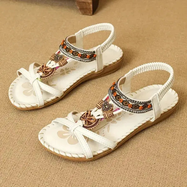 Women's Flat Sandals with Cushioned Insole and Lightweight Sole