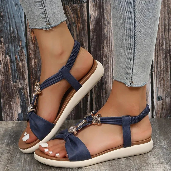 Women's Flat Sandals with Non Slip Sole and Wide Fit