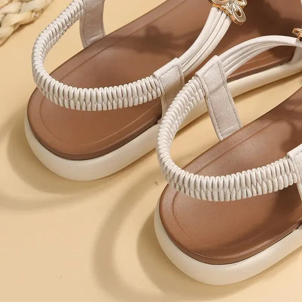 Women's Flat Sandals with Non Slip Sole and Wide Fit