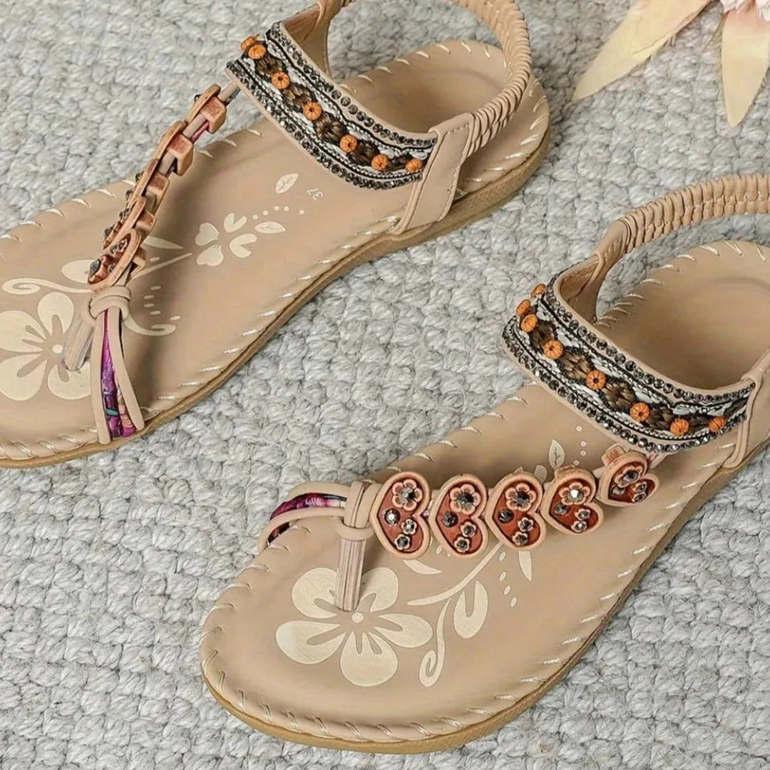 Women's Flat Soft Sandals with Cushioned Footbed