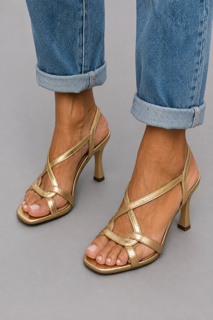 Women’s Heeled Comfy Sandals with Adjustable Strap