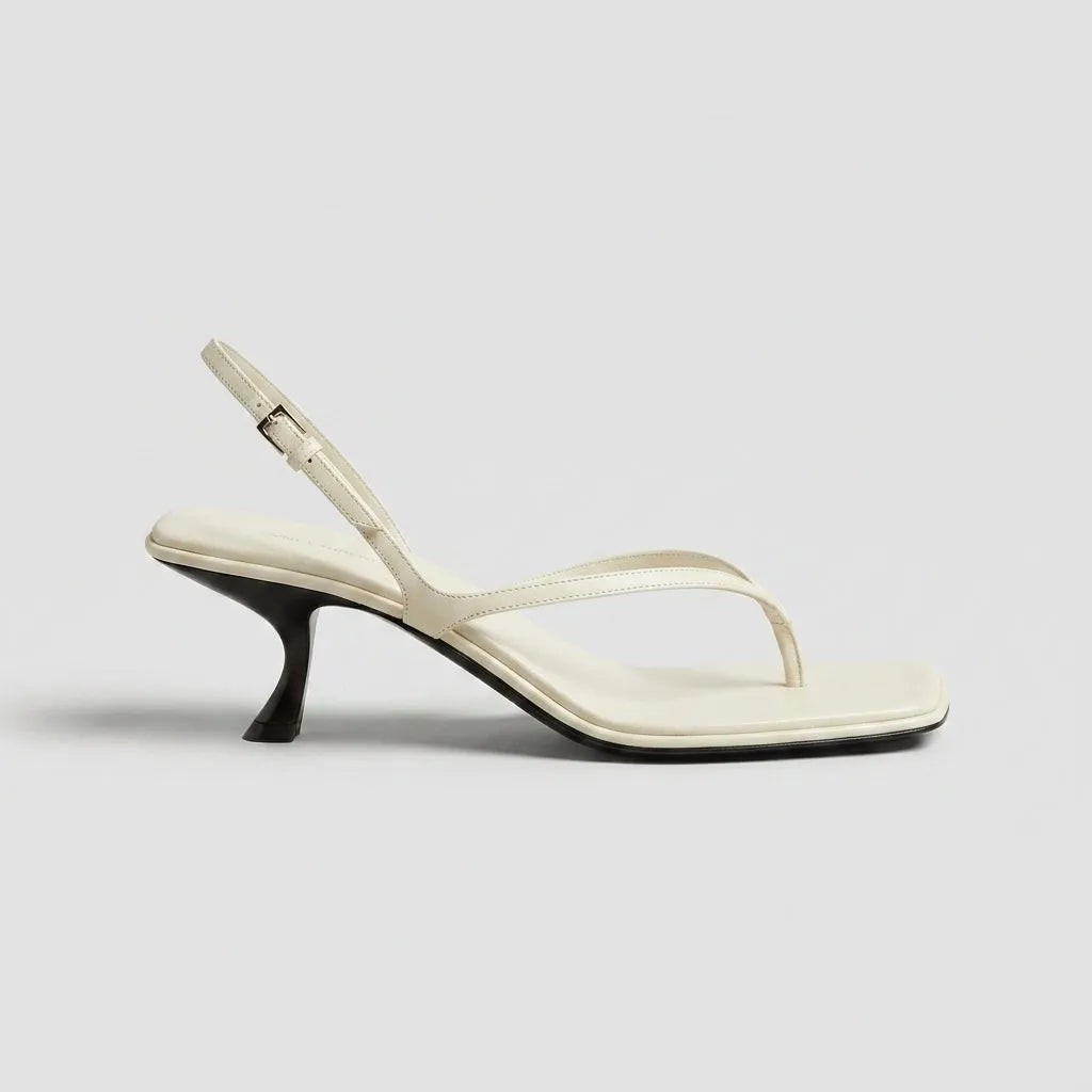 Women's Heeled Comfy Sandals with Buckle Strap