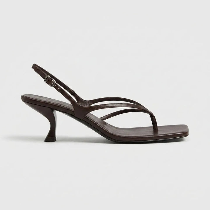 Women's Heeled Comfy Sandals with Buckle Strap