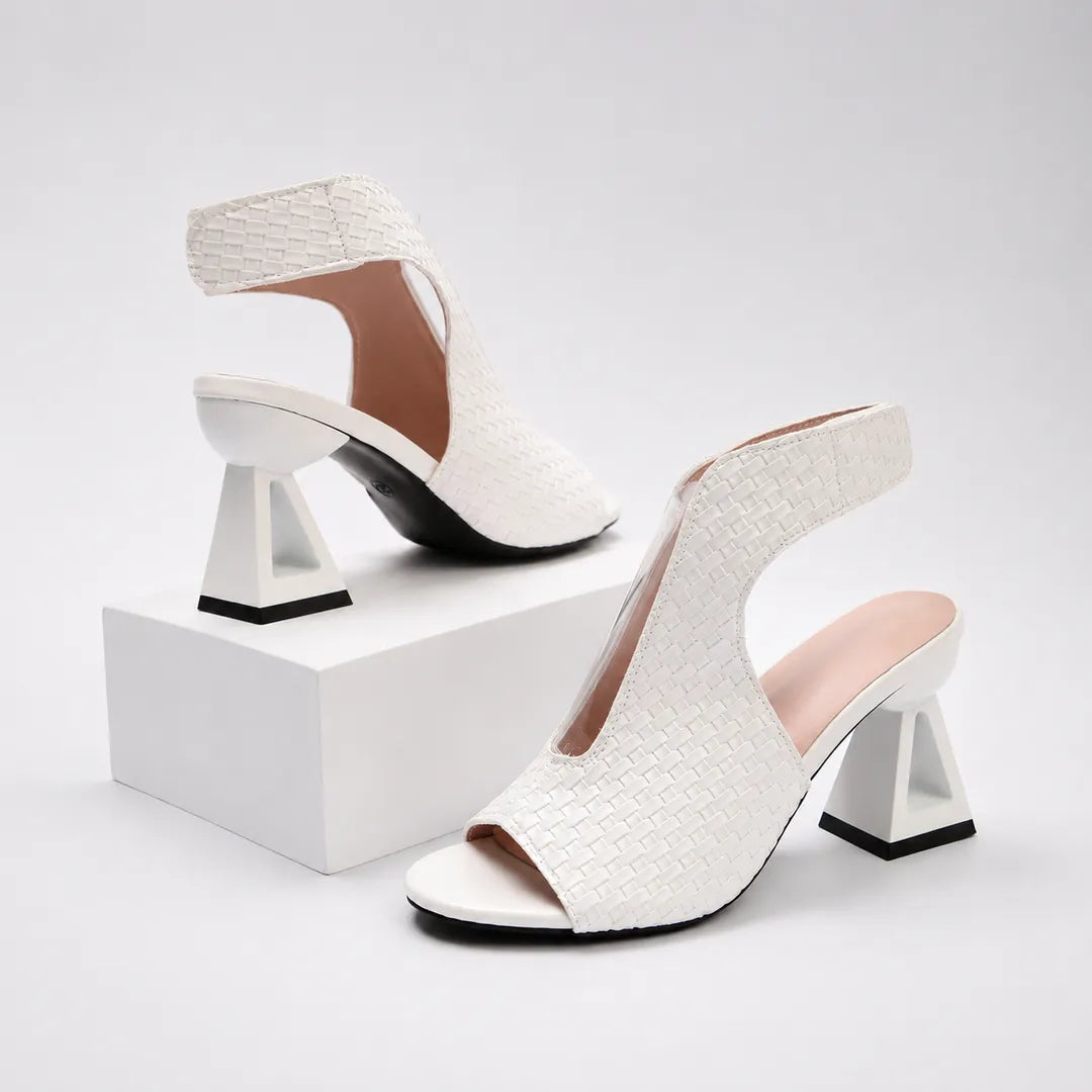 Women's Heeled Platform Sandals with Open Toe