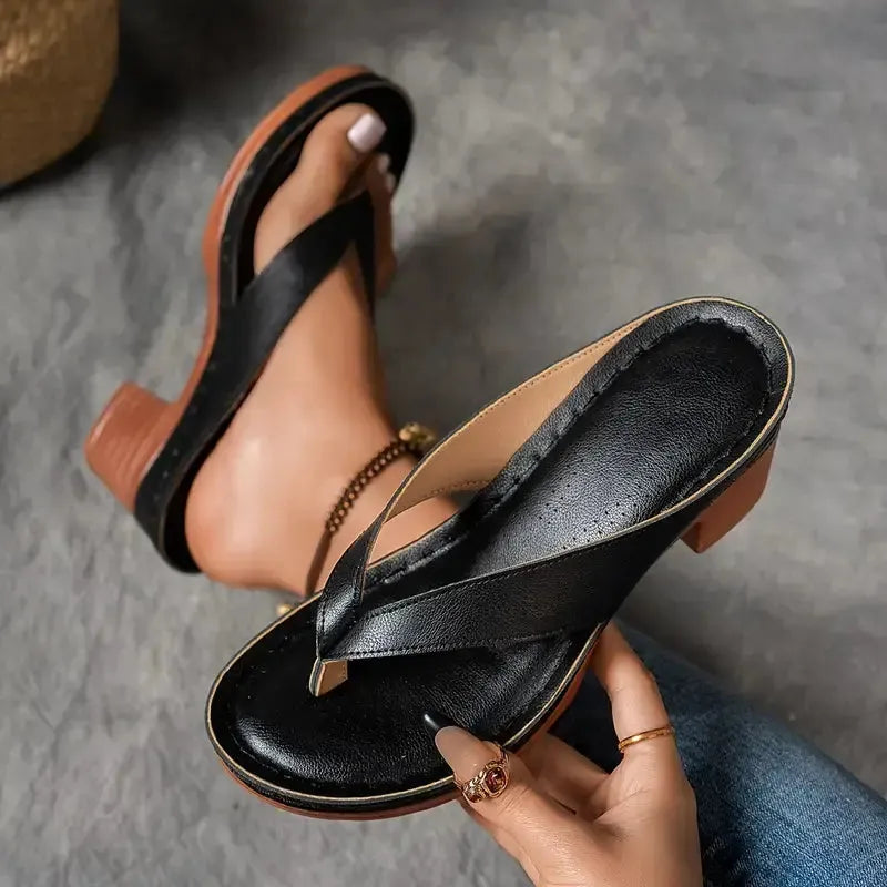 Women's Heeled Sandals with Cushioned Insole and Non Slip Sole