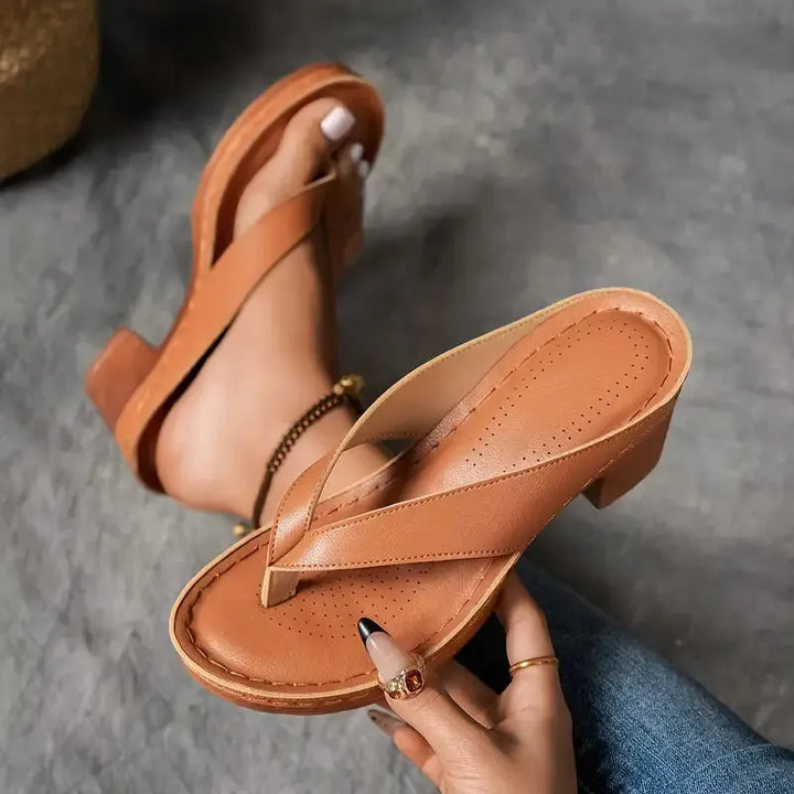 Women's Heeled Sandals with Cushioned Insole and Non Slip Sole