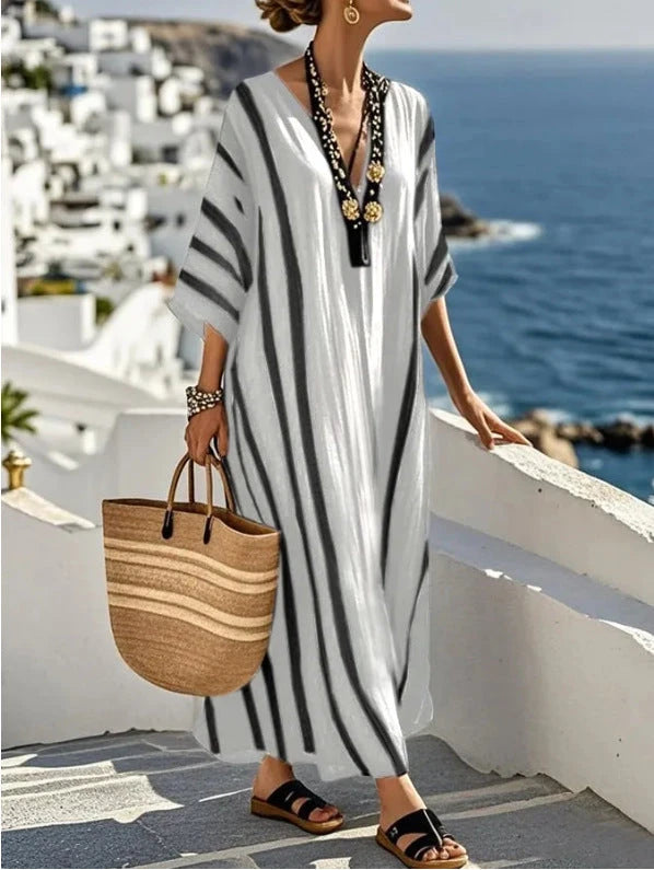 Women's Holiday Summer Maxi Dress with Tunic