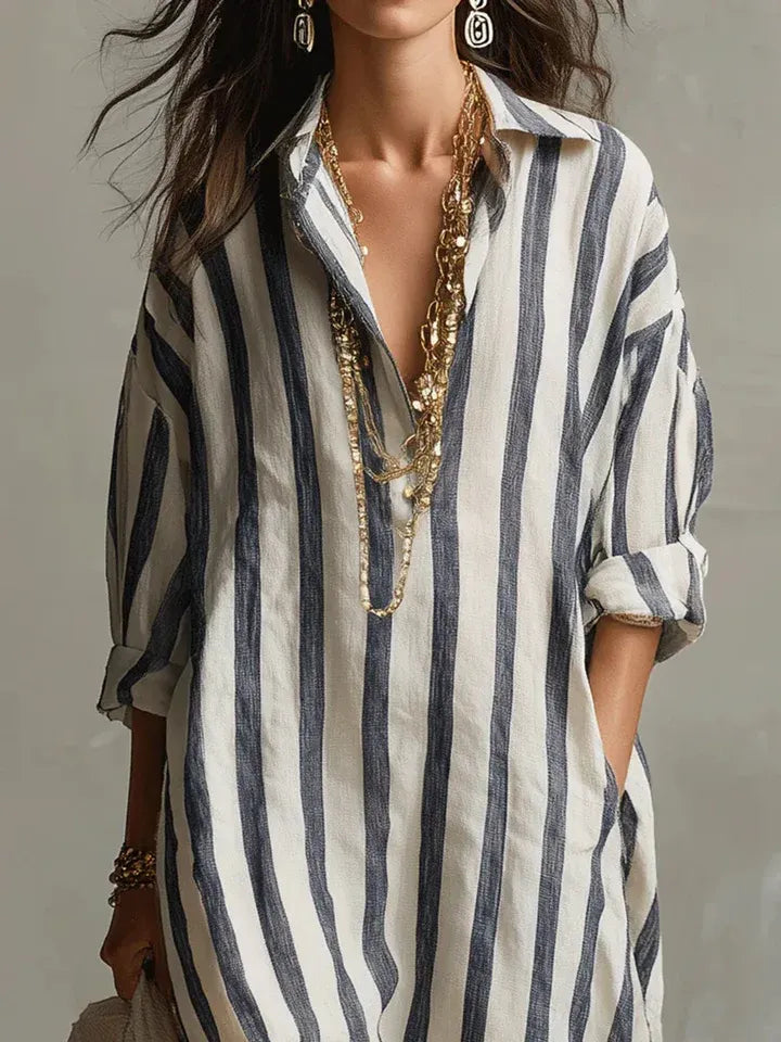 Women's Holiday Vintage Maxi Dress with Long Sleeves