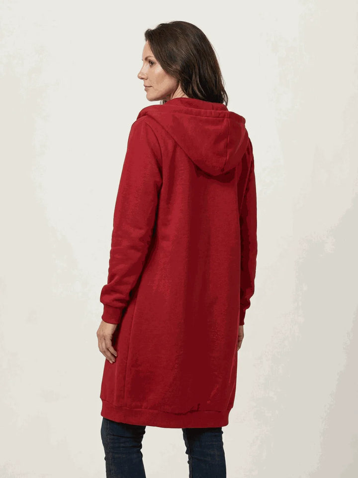 Women's Long Lightweight Hoodie with Zip-Up