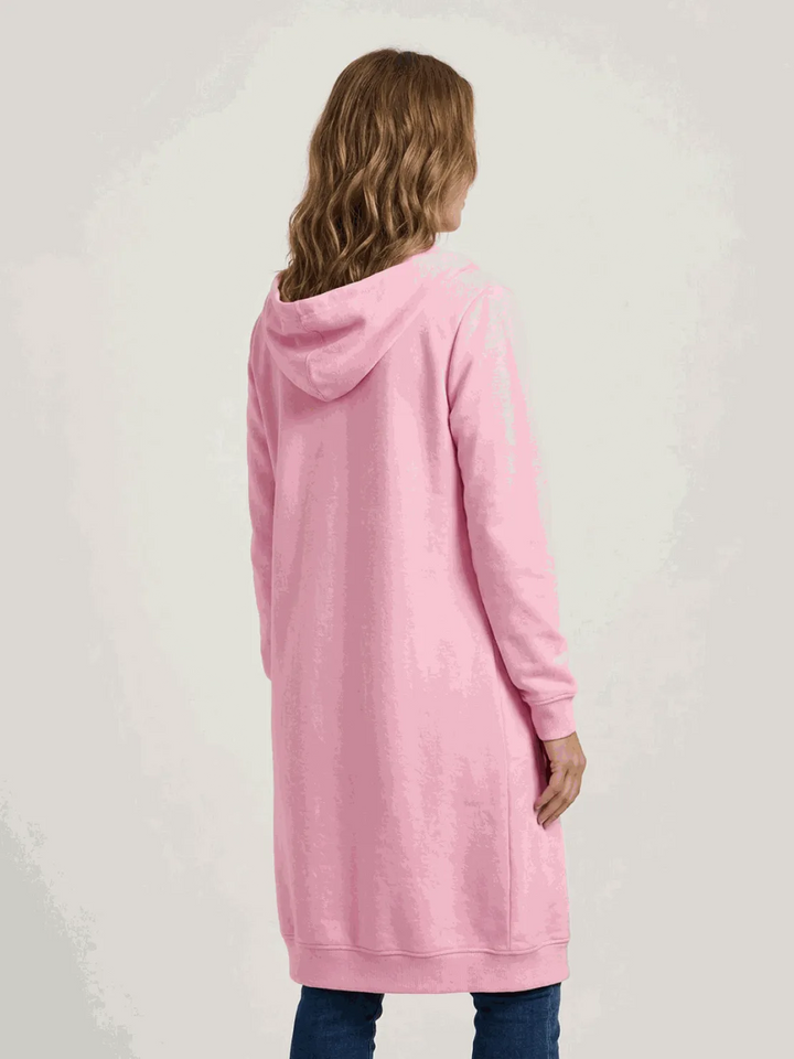 Women's Long Lightweight Hoodie with Zip-Up