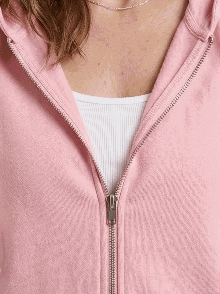 Women's Long Lightweight Hoodie with Zip-Up